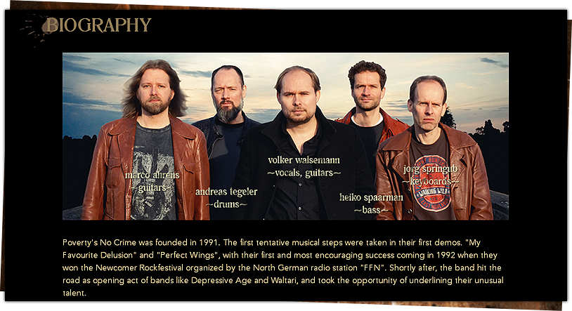 screenshot of Poverty's No Crime website